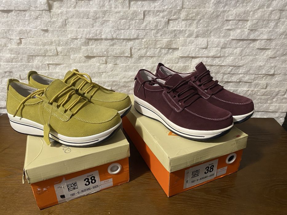 Pantofi casual dama piele naturala intoarsa