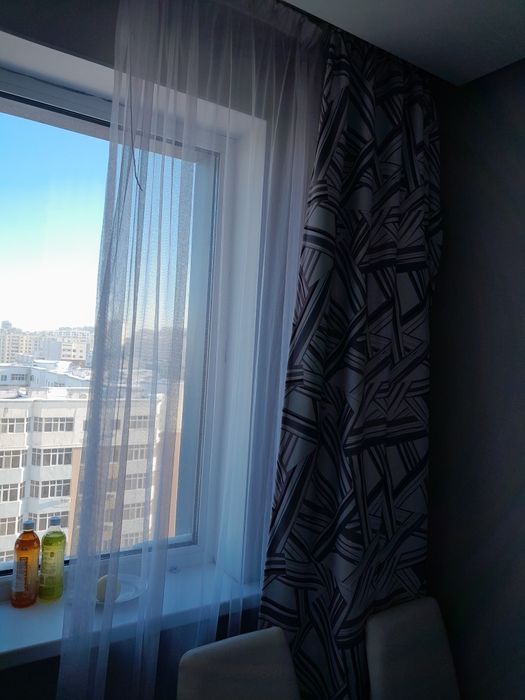 Срочно Продам тюль б/у 270*650 см белый сетчатый