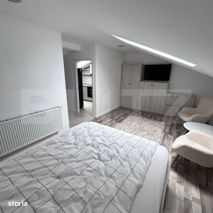 Apartament 37 mp, mansarda, mobilat si utilat, ideal locuinta sau inve