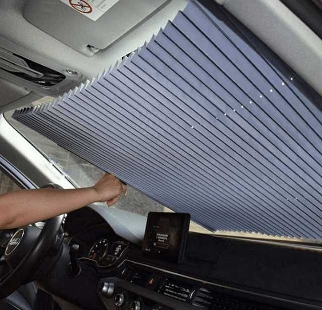 Сенник - сгъваема слънцезащитна щора за предно стъкло с вакуум - различни размери