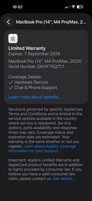 НОВ MacBook Pro 14" M4 MAX 16-CPU, 40-GPU, 64GB RAM, 1TB SSD