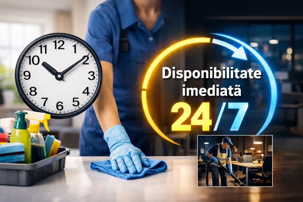Servicii de curățenie 24/7 – disponibili la orice oră