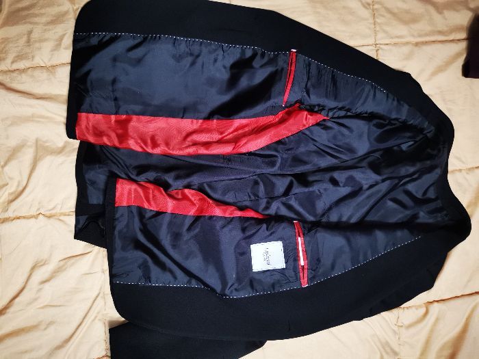 Мъжки спортно-елегантен костюм Luisero Blazer Сако,Елек,Риза,Панталон