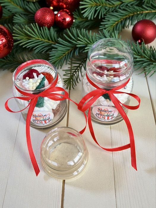 Коледни свещи от соев восък