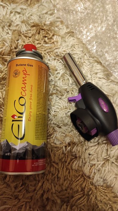 Преносима газова горелка със пезо кристал и сменяеми балони!