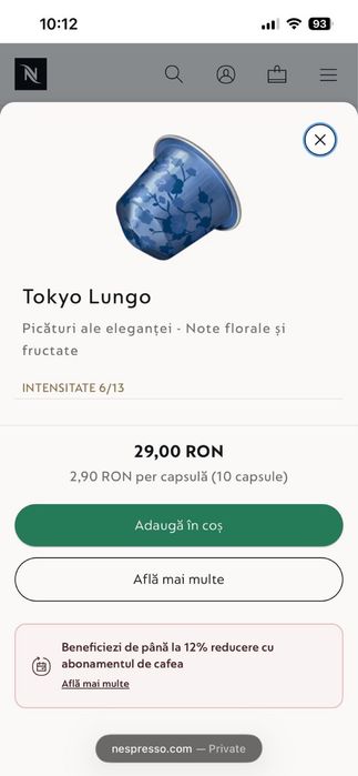 Capsule Nespresso - specialty coffee/tokyo/livanto