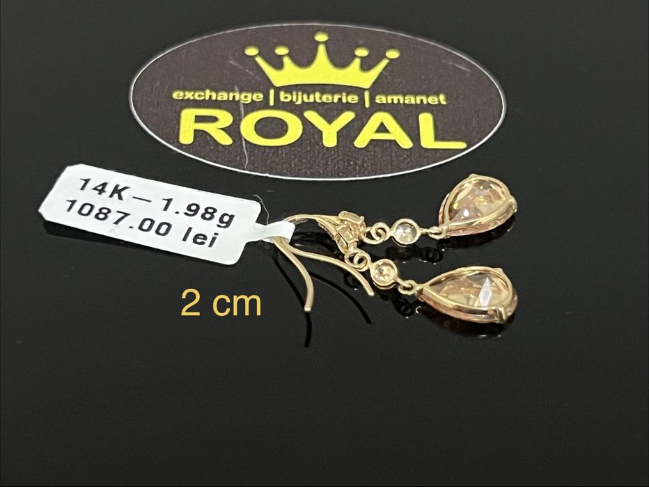 Bijuteria Royal CB : Cercei dama aur 14K  1,98 grame