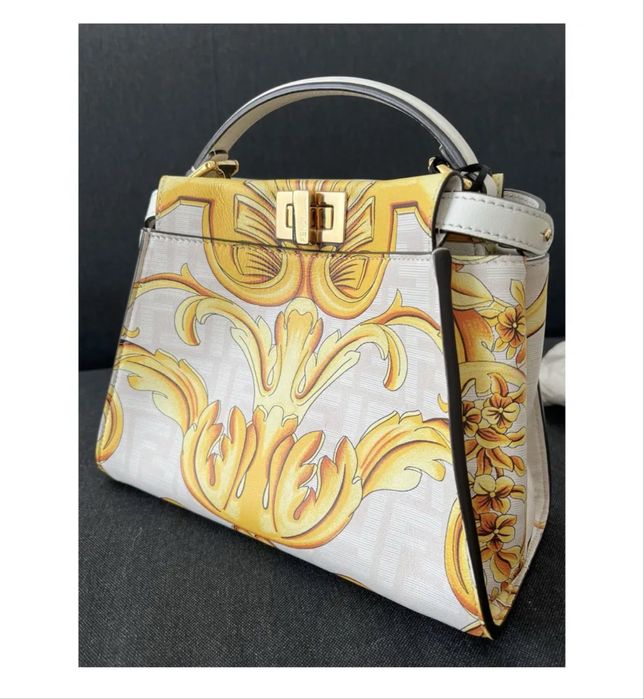 Дамска колекционерска чанта fendi x versace peekaboo mini