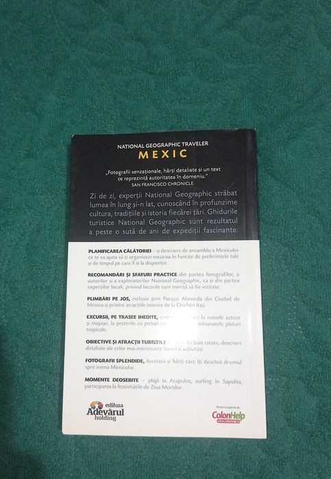 Vând ghidul Mexicului din colecția national geografic