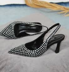 Zara високи обувки ест. Кожа