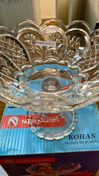 Ваза стеклянная для фруктов, орехов 2шт