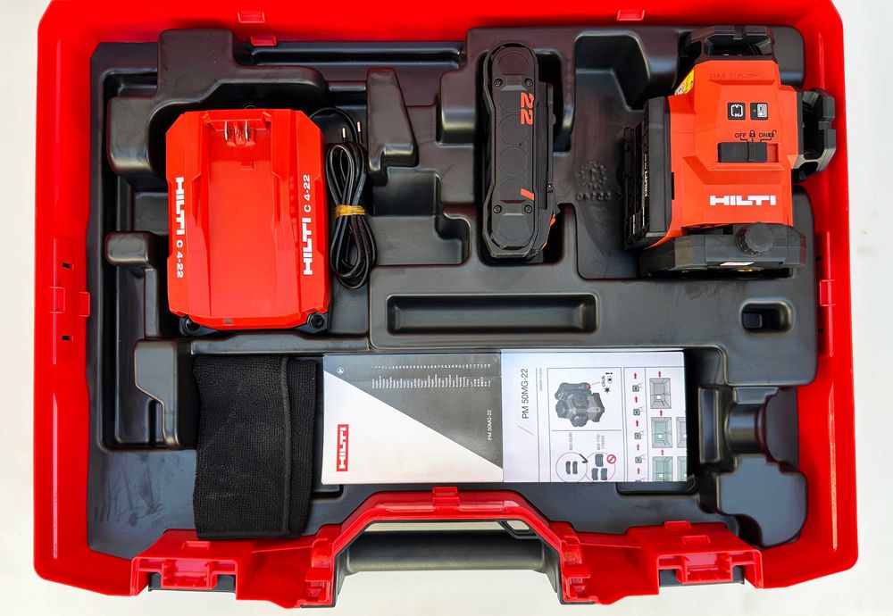 Hilti PM 50-22 Nuron - Нов мултилинеен лазерен нивелир със зелен лъч