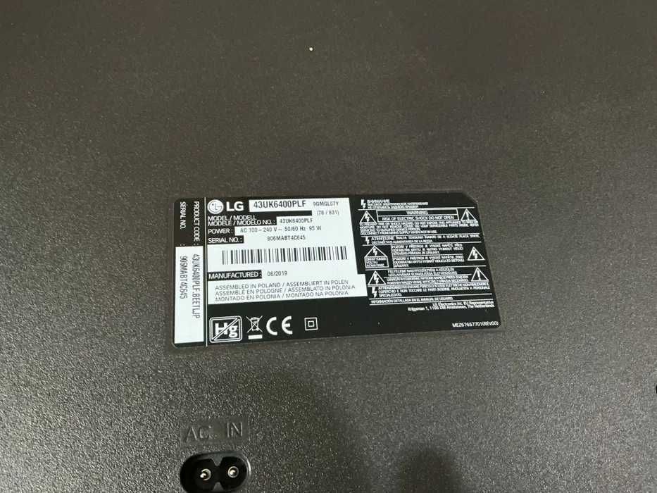 Vand SmarTV LG 43UK6400PLF  43UM7100PLB Variante Schimb