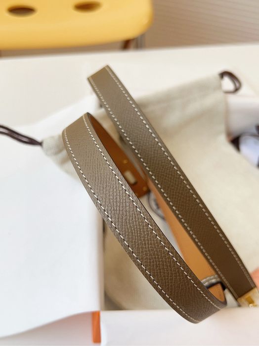 Curea Hermes Kelly ! Piele naturala Epsom Grey ! Originala