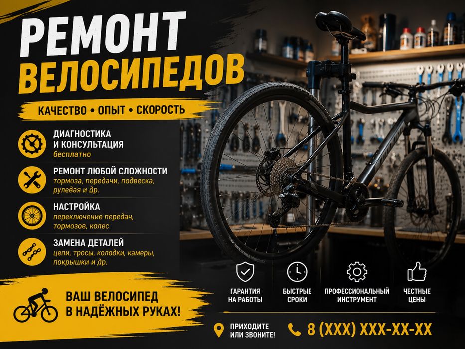 Ремонт велосипедов любой сложности 24/7