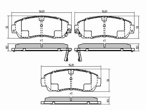 Колодки тормозные передние Новые Changan Cs75