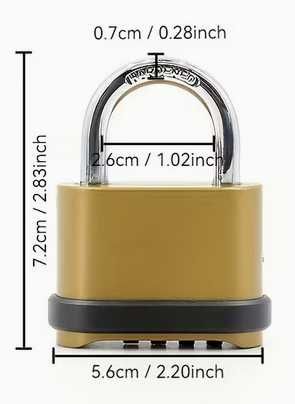 Lacat cu cifru 4 unitati Waterproof. Nou ambalat!