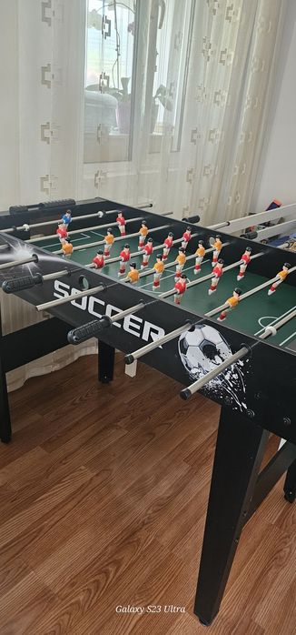 Fotbal de Masa cu Picioare Negre 119x61x81cm