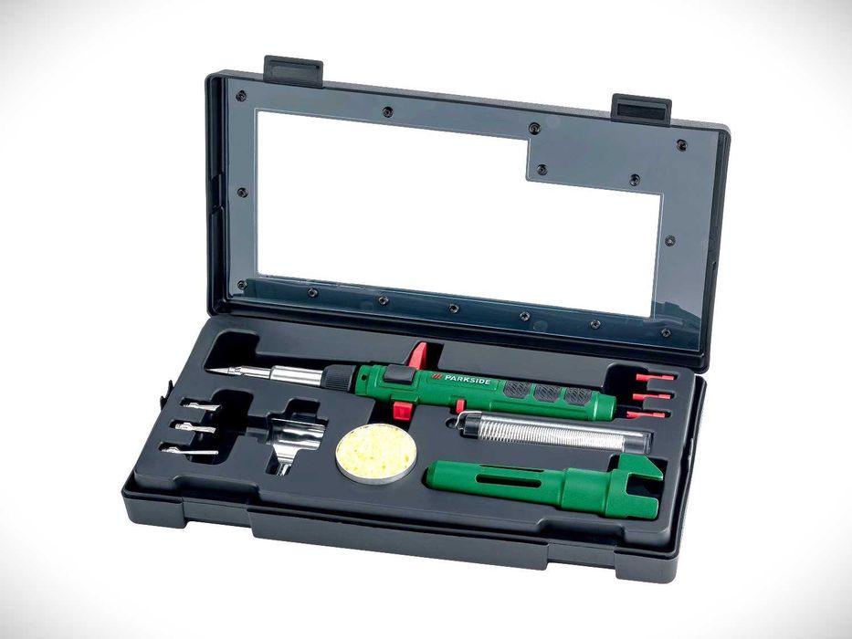 Aparat, pistol de lipit, letcon de lipit cu gaz arzator aer cald, NOU, SIGILAT Germania