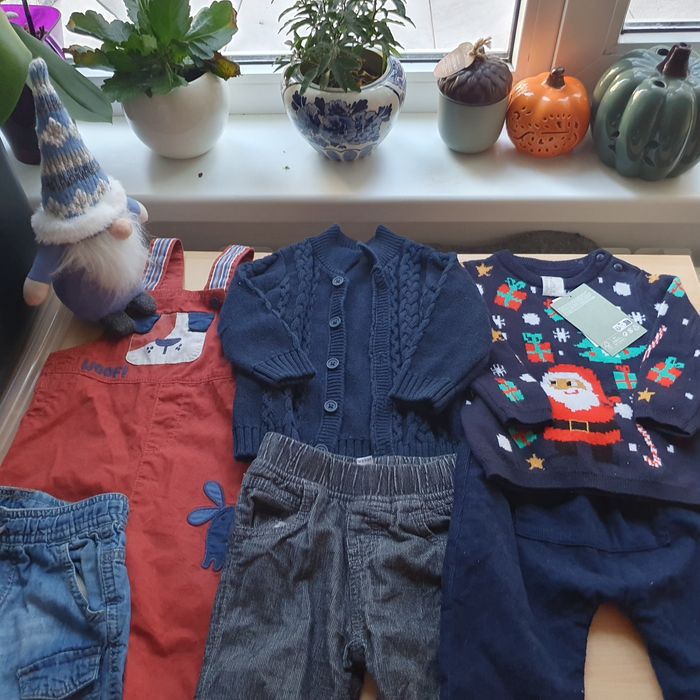 Set pantaloni captusiti si pulovere, Next, Zara, H&M, 6-9 luni