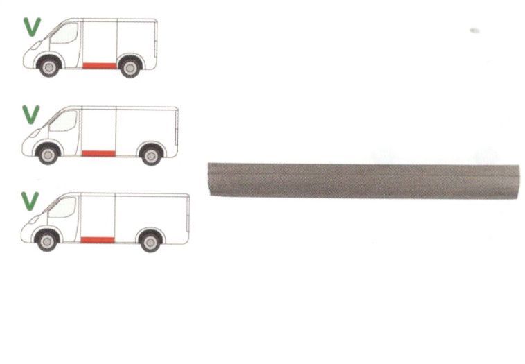 Panou reparatie lateral Mercedes Sprinter 1996-2007, VW LT II 05.96-12.2005 stanga/dreapta, Lateral, lungine 1200 mm, inaltime 200 mm,