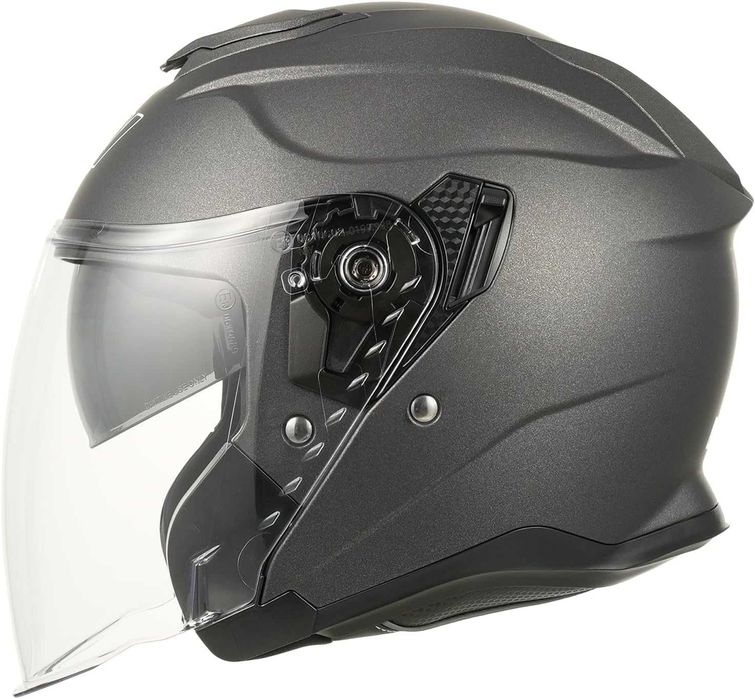 MY-835 джет каска с визьор, ECE 22.06, мат титан, S/XS N6