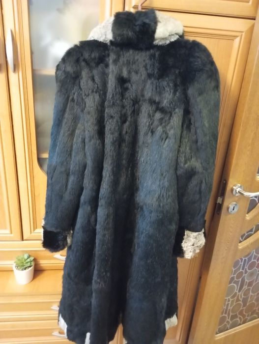 Palton blana doua culori