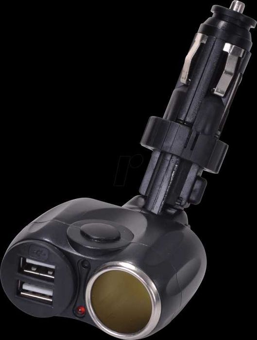 гнездо, букса за запалка на автомобил, 2 USB, 12/24 V, Германия