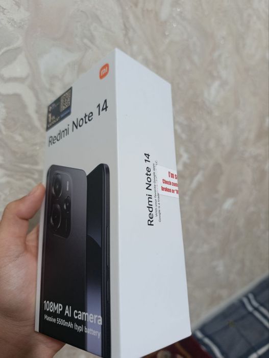 Ашылмаган  Xiaomi Redmi Note 14 —сатылады