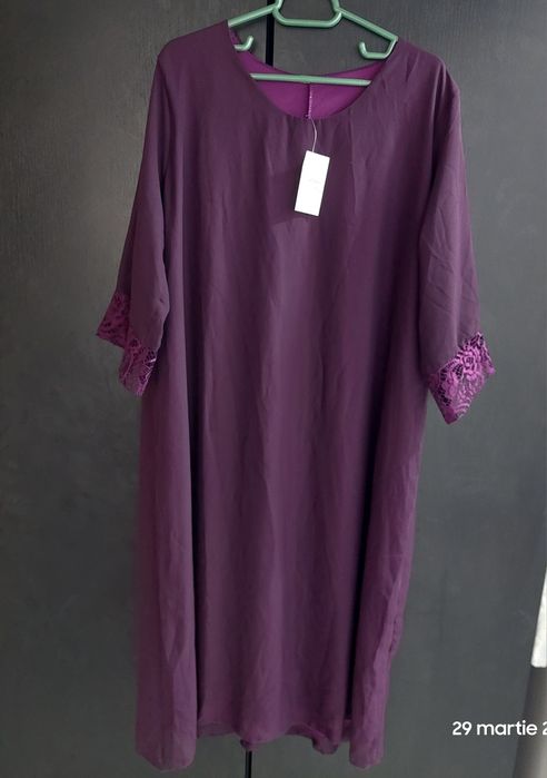 Rochie XL mov din  voal