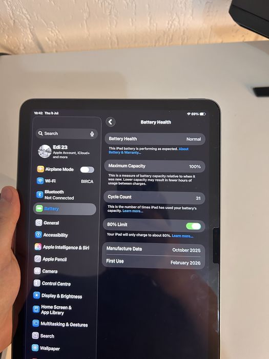 Apple Ipad Air 11” M3 256GB FullBox - Silver