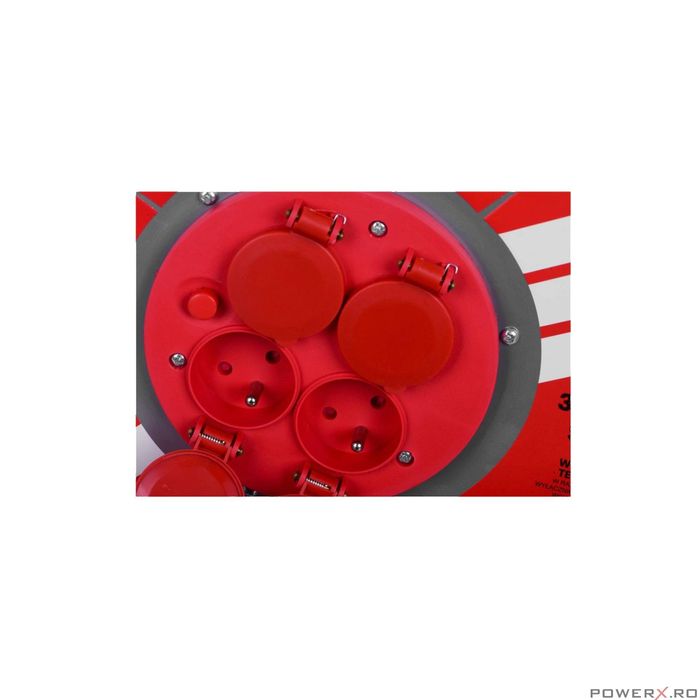 Rola cablu electric prelungitor 25M cadru metalic 3x2.5, Vertex