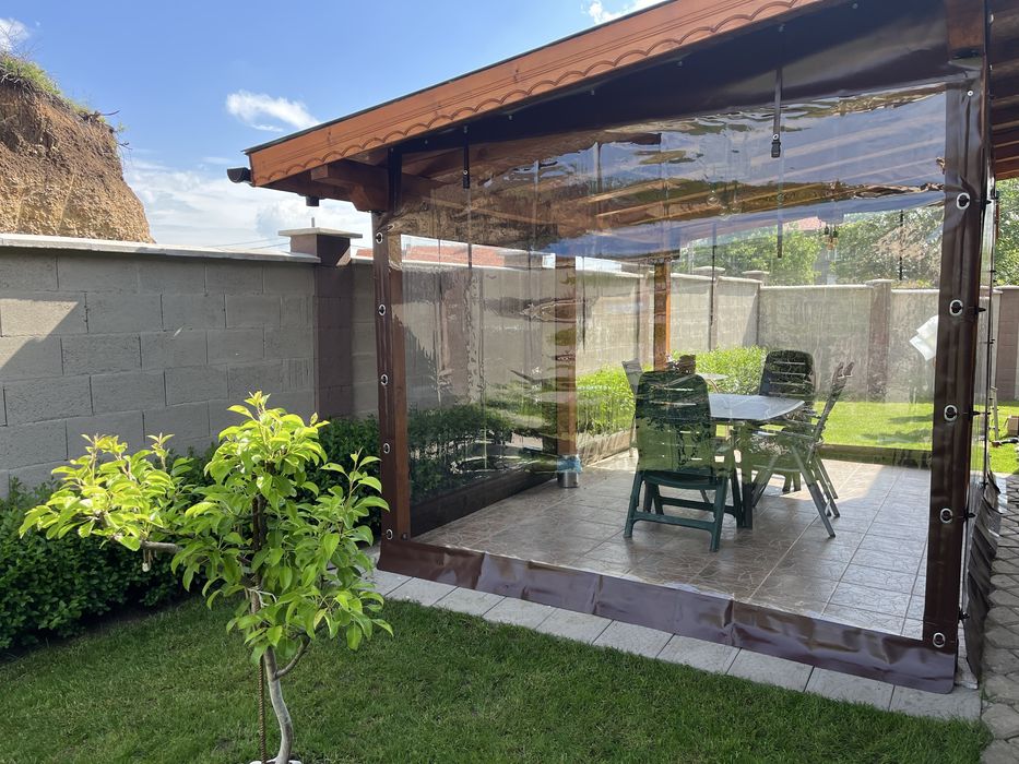 Ветроупорни завеси ветробрани PVC винил кристал тенти прегради найлони