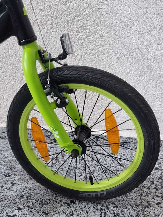 BICICLETA Copii CUBE CUBIE 160 Black Green Roti 16"