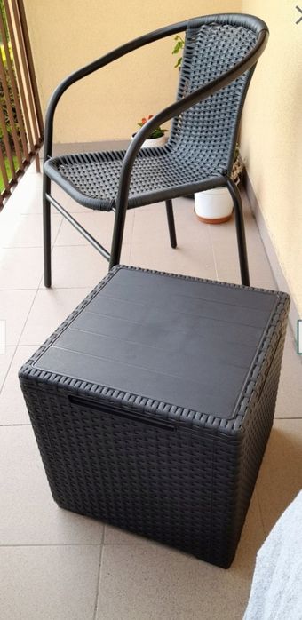 Градинска маса за съхранение 2 в 1