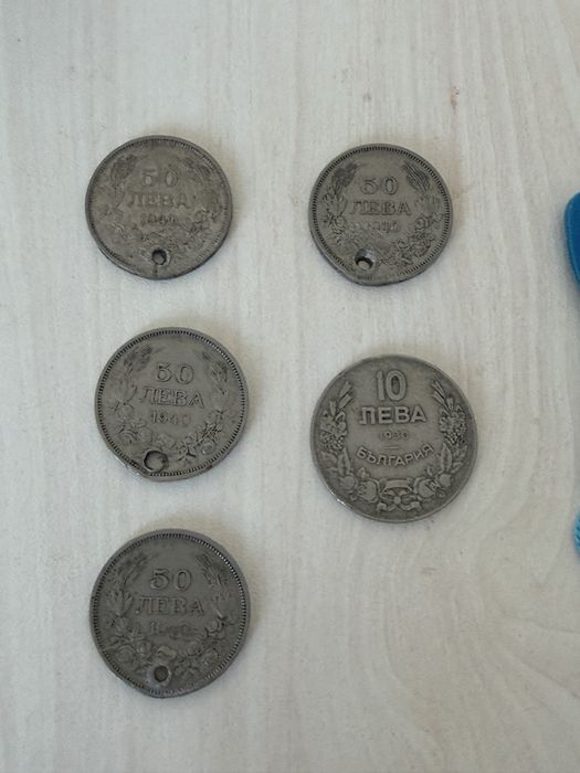 Стари български монети от Царство България – 50 лева 1940 г. и 10 лева 1930 г.