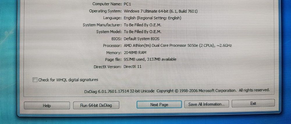 PC Amd Athlon 2GB ram, GT 9500 buget office light gaming