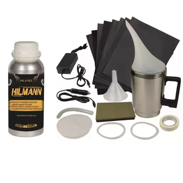 Kit polimerizare restaurare faruri auto cu polimer lichid 600 ml Nou