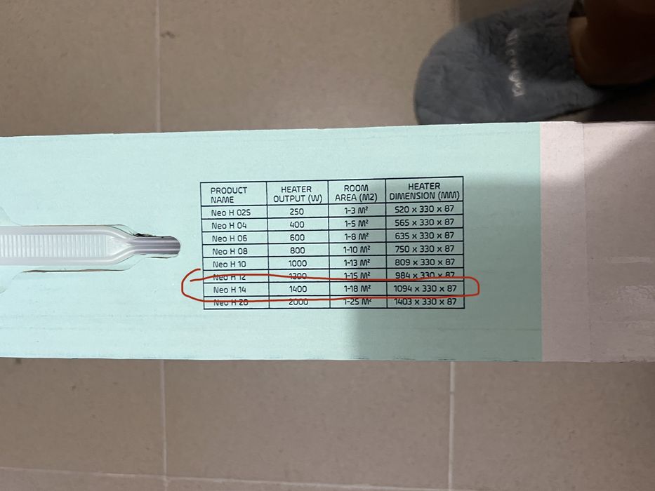 Adax convector electric Neo H14