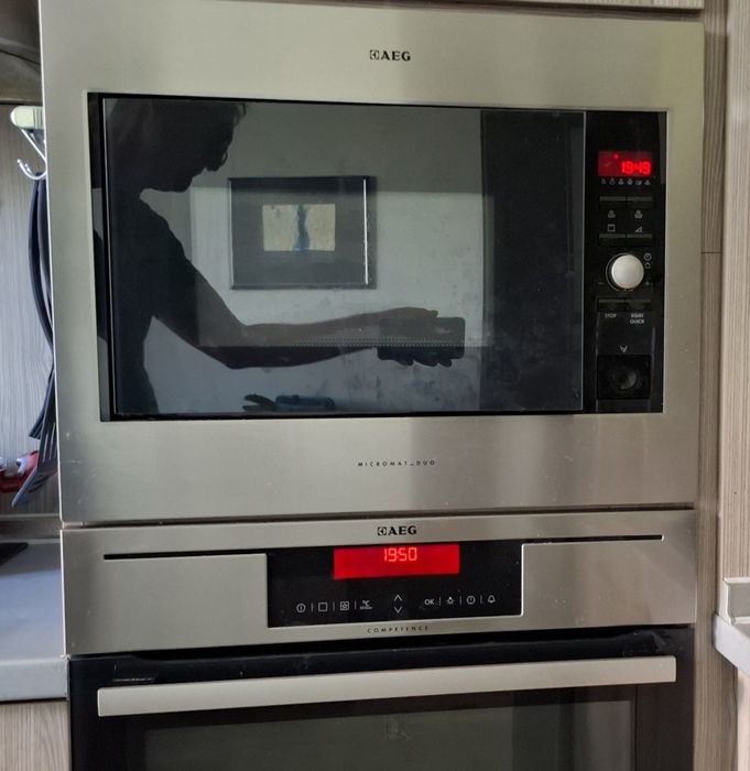 Микровълнова за вграждане AEG -inox outside/inside