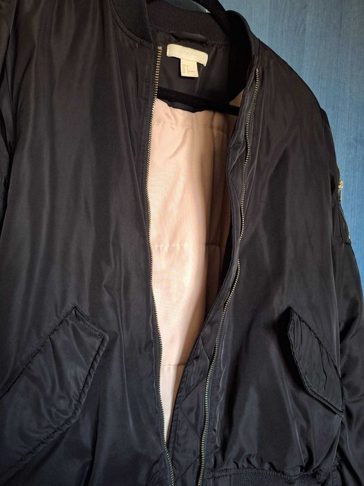 Geacă bomber H&M neagră mărimea XS (34)