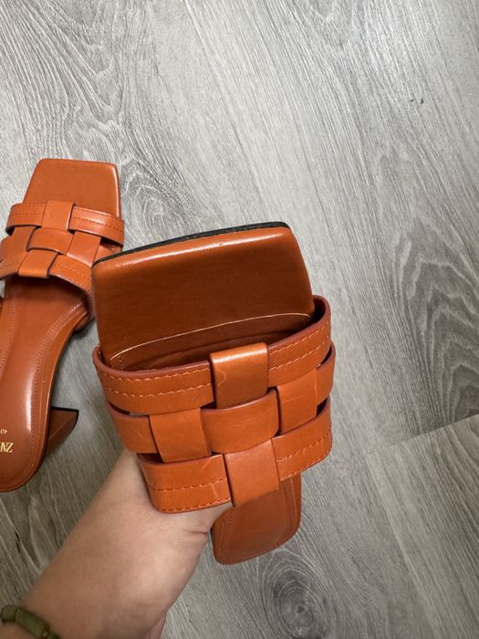 ZARA мюли кожаные