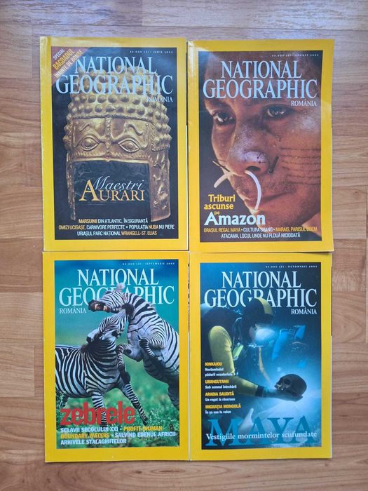 Lot 22 Reviste National Geographic România – Colecție Rară 2003–2007, Primele Ediții