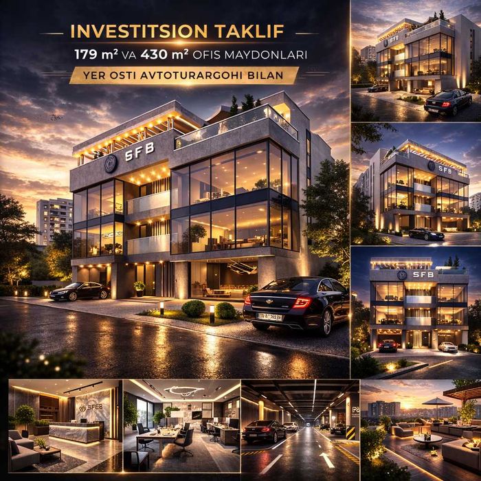 ПРОДАЮТСЯ офисные помещения 179кв.м.+430кв.м. с подземным паркингом