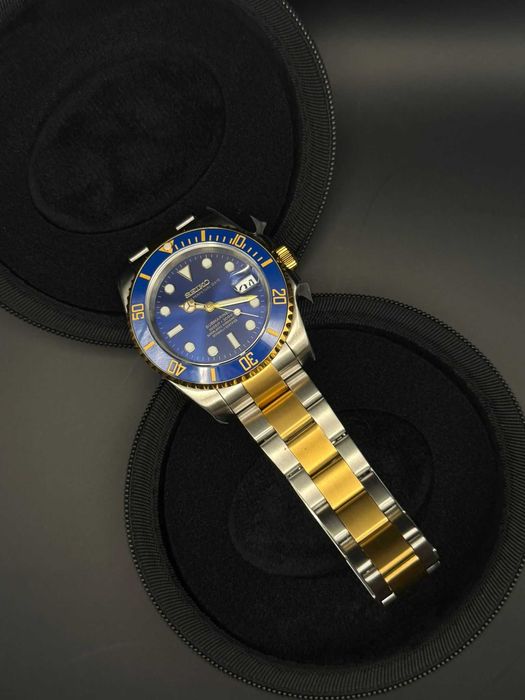 Ceas Seiko 39mm Submariner automatic "Bluesy"