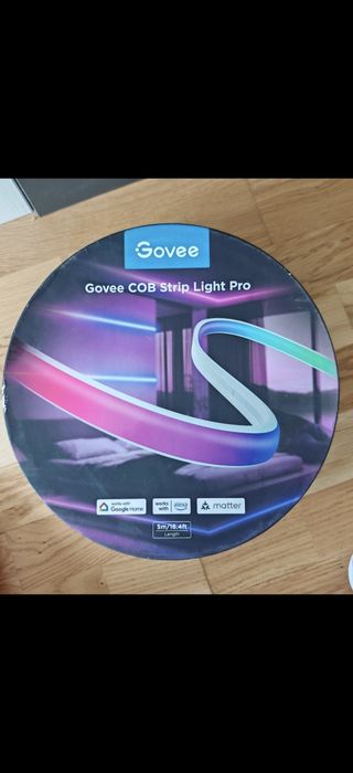 Govee COB LED лента Pro, LED светлини съвместими с Alexa, Google Assistant и Matter, RGBICW светлина с топло бяло, променяща цвета си светлинна лента