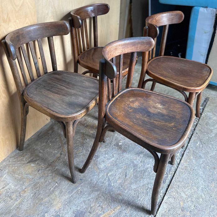 8 buc Scaun Vintage Stil Thonet cu Spatar curbat; Scaun din Lemn