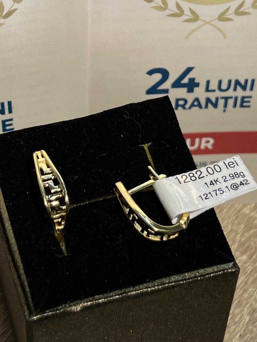 (AG42) Cercei aur 14k 2.98g b12175 - Garantie 2 ani!