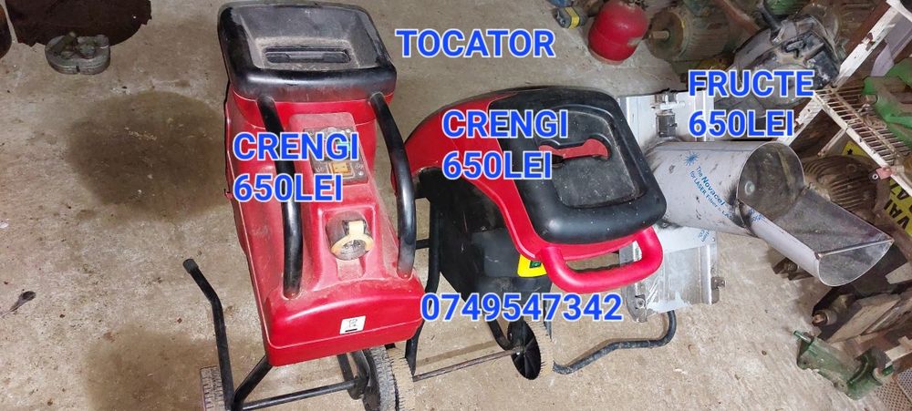 Tocator fructe legume 220v Tocator crengi cu reductor sau fara