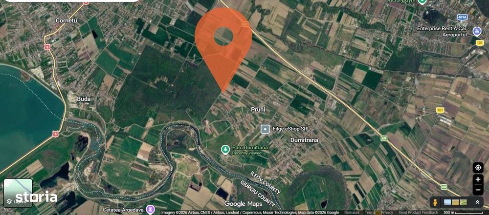 Teren intravilan, 4700 mp, dublu front stradal, la marginea Pădurii Co